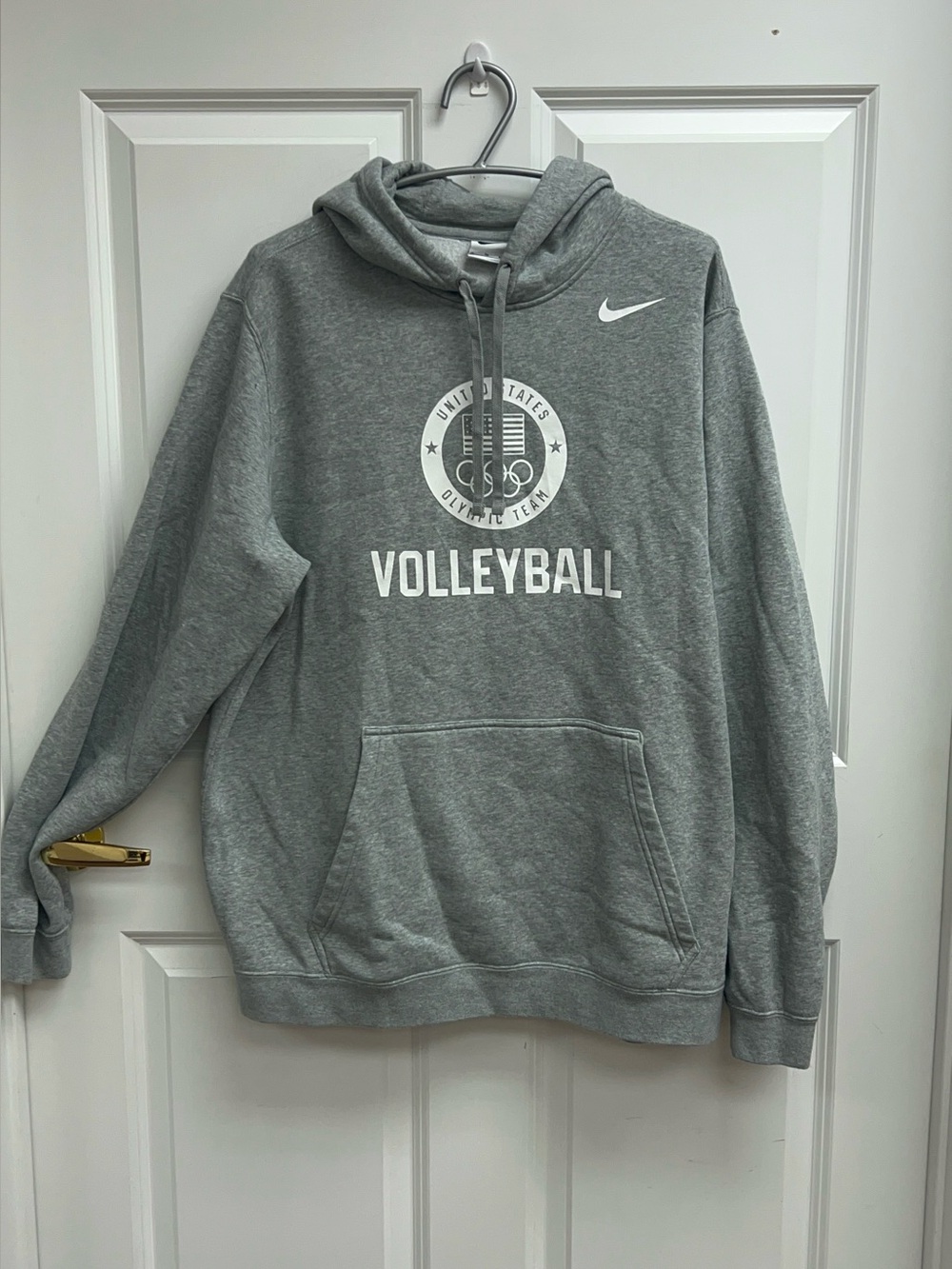 Nike USA Olympic Volleyball Team Grey Men’s Hoodie Size XL